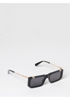Off-White Rectangular Acetate and Metal Sunglasses with Dark Lenses