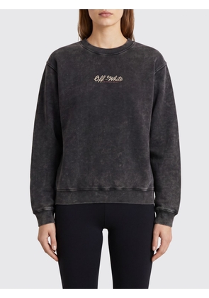 Off-White Graphic Print Cotton Crewneck Sweatshirt with Logo