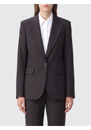 ZADIG & VOLTAIRE Single-Breasted Blazer with Embroidered Slogan and Peak Lapels