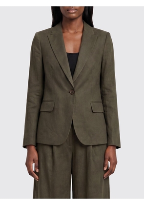 UMA WANG Single-Breasted Cropped Blazer with Peak Lapels