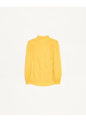Valentino VLogo Striped Jacquard Top Woman YELLOW 40