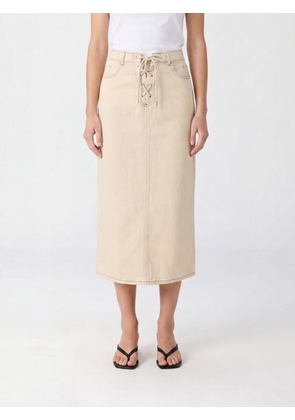 BAUM UND PFERDGARTEN Organic Cotton Midi Pencil Skirt with Tie Fastening