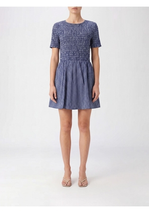 BAUM UND PFERDGARTEN A-Line Check Cotton Mini Dress