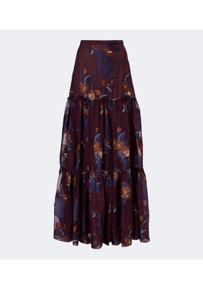 Etro Tiered silk-blend jacquard maxi skirt