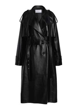 Michael Kors Collection Scarf-Detailed Leather Trench Coat - Moda Operandi
