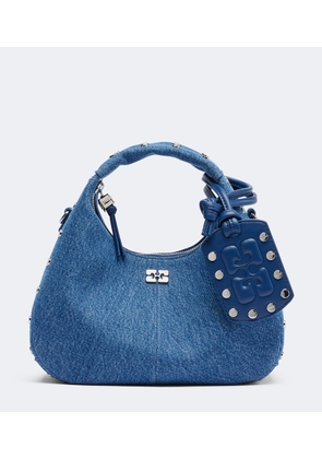 Ganni Mini denim top-handle bag