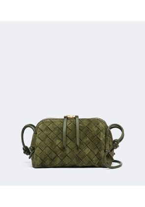 Bottega Veneta Concert Intrecciato Mini suede crossbody bag