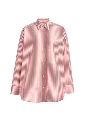 By Malene Birger Derris Oversized Striped Organic-Cotton Shirt - Moda Operandi
