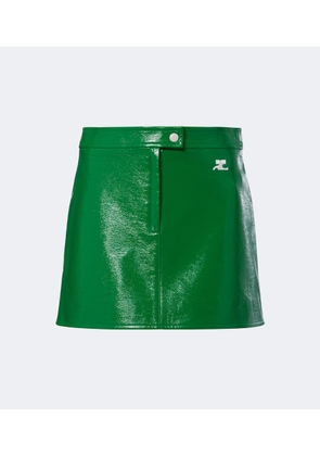 Courreges Reedition vinyl miniskirt