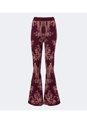 Etro Wool-blend jacquard flared pants