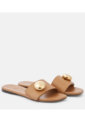 Loewe Pebble leather slides