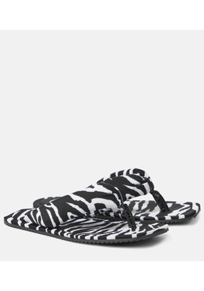 The Attico Indie zebra-print satin thong sandals