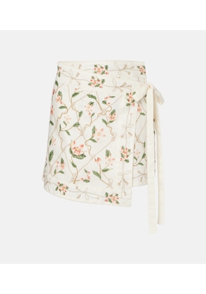 Agua by Agua Bendita Luna printed linen beach cover-up