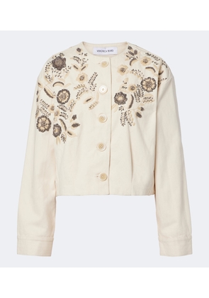Veronica Beard Emeren embroidered cotton jacket