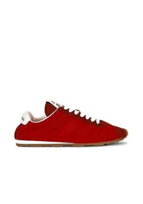 Miu Miu Plume Sneaker in Rosso - Red. Size 37.5 (also in 37, 38, 38.5, 39, 39.5, 40, 41).