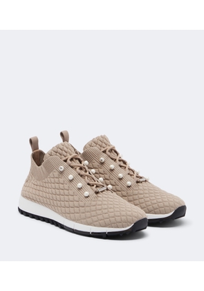 Jimmy Choo Veles faux pearls embellished sneakers