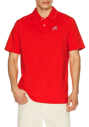 Malbon Fairway Polo in Grenadine Red - Red. Size M (also in S, L, XL/1X).