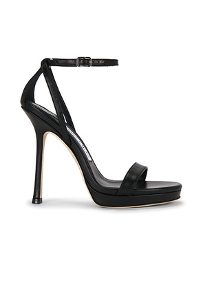 Jimmy Choo Moza PF 120 Sandal in Black - Black. Size 39.5 (also in 36.5, 38, 39, 40, 41).