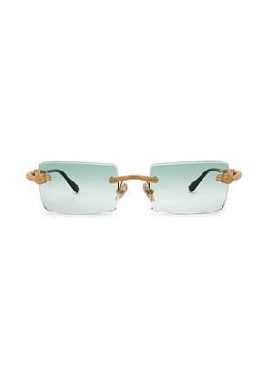 James Oro Serpent Authentic Glasses in Green Tint - Green. Size all.