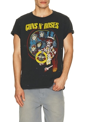 Madeworn Guns N Roses Tee in Coal - Black. Size XL/1X (also in S, M, L).
