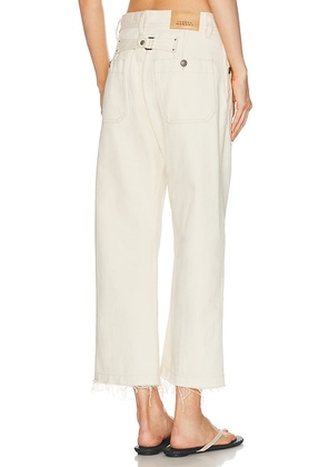 Isabel Marant Etoile Ermina Pant in Ecru - Ivory. Size 36 (also in 40, 42).