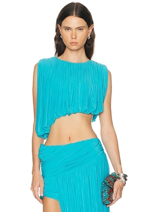 Ronny Kobo Chelly Top in Turquoise - Turquoise. Size XS (also in S, M, L).