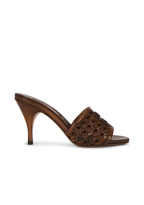 Miu Miu Intreccio Ciabatte Sandal in Cognac - Brown. Size 41 (also in 38.5).