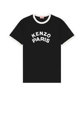 Kenzo Paris Emblem Slim T-shirt in Black - Black. Size S (also in M, L, XL/1X).