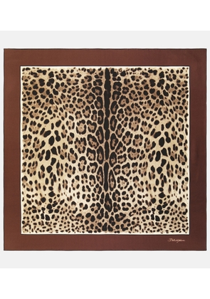 Dolce&Gabbana Leopard-print silk scarf