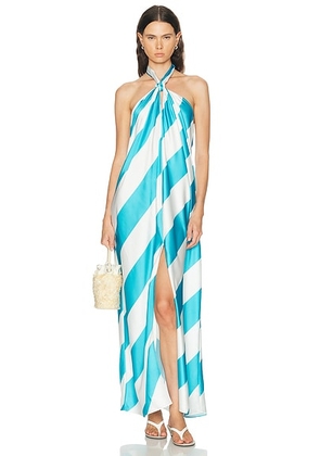Ronny Kobo Chantell Dress in Turquoise Ivory - Blue. Size XS (also in S, M, L).
