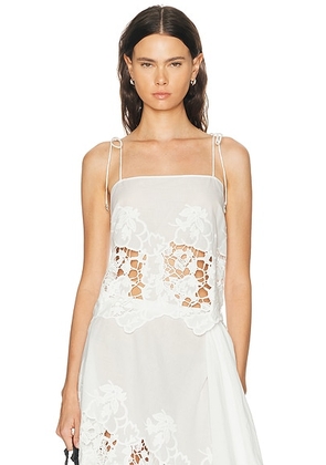 Ronny Kobo Blaire Top in White - White. Size S (also in XS, M, L).