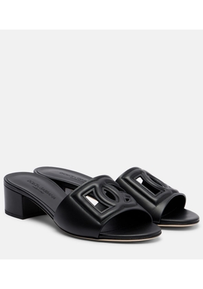 Dolce&Gabbana DG leather mules
