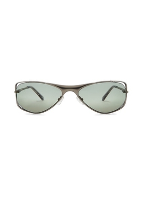 BRU Eyewear Tommy Sunglasses in Swamp - Grey. Size all.