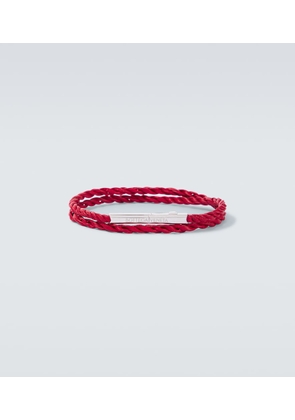 Bottega Veneta Knot sterling silver and leather bracelet