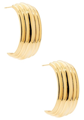 MEGA Large Waterfall Earring in 14k Yellow Gold Plated - Metallic Gold. Size all.