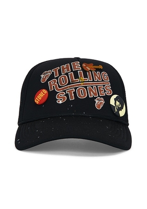 Madeworn Rolling Stones Hat in Black - Black. Size all.