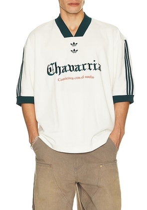 Adidas Originals x Willy Chavarria Pique Polo in Off White - White. Size XXL/2X (also in L).
