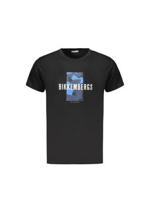 Bikkembergs Black Cotton Men T-Shirt - XXL