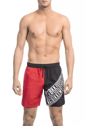Bikkembergs Red Polyester Men's Swim Short - XL