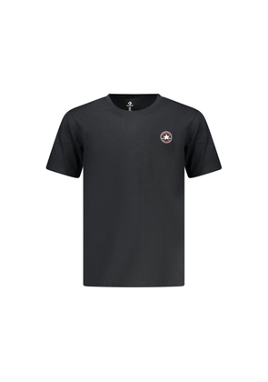 Converse Black Cotton Men T-Shirt - M