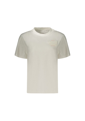 Calvin Klein White Cotton Women's T-Shirt - XS
