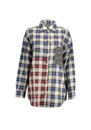 Desigual Blue Cotton Women Shirt - S