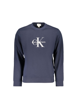 Calvin Klein Blue Cotton Men's Sweatshirt - S