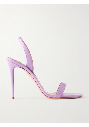 Aquazzura - So Nude 105 Leather Slingback Sandals - Purple - IT36,IT36.5,IT37,IT37.5,IT38,IT38.5,IT39,IT39.5,IT40,IT40.5,IT41,IT41.5,IT42