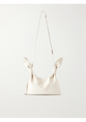 LOEWE - Scarf Mini Knot-detailed Leather Shoulder Bag - White - One size