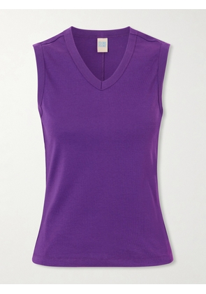 FLORE FLORE - Jill Organic Cotton-jersey Tank - Purple - x small,small,medium,large,x large