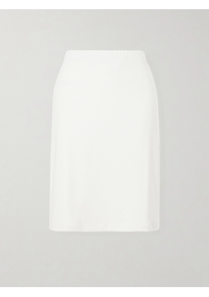 FLORE FLORE - Marie Organic Cotton-jersey Midi Skirt - White - x small,small,medium,large,x large