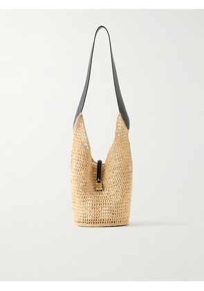 DeMellier - The Siena Leather-trimmed Raffia Tote - Natural - One size
