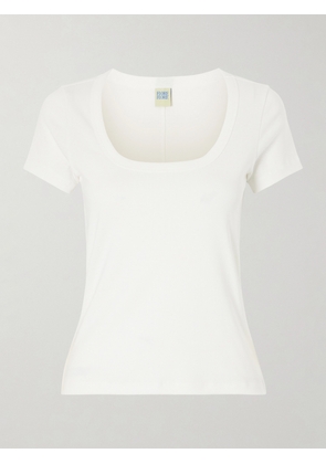 FLORE FLORE - Lulu Baby Tee Organic Cotton-jersey T-shirt - White - x small,small,medium,large,x large