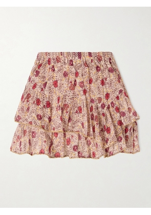 Marant Étoile - Jocadia Floral-print Ruffled Organic Cotton-voile Shorts - Pink - FR 34,FR 36,FR 38,FR 40,FR 42,FR 44